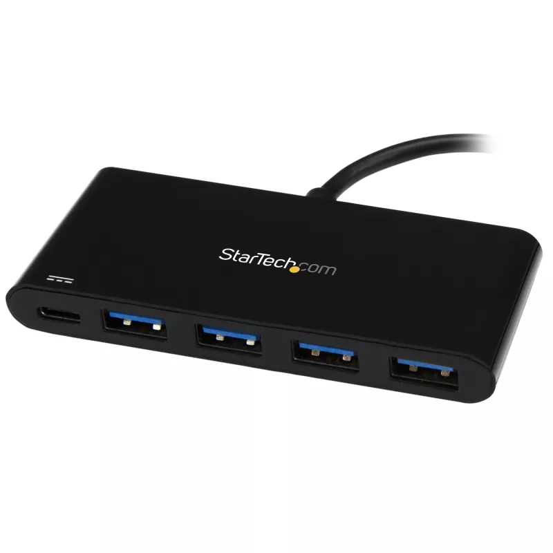 StarTech.com HB30C4AFPD 4-poorts USB-C-hub, USB-C naar 4x USB-A, USB 3.0 SuperSpeed 5Gbps, Power Delivery 2.0