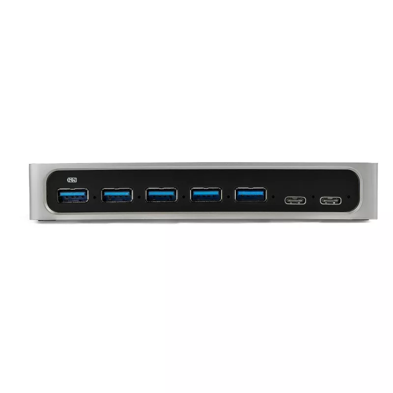 StarTech.com HB30C5A2CSC 7-poorts USB-C-hub, USB-C naar 5x USB-A + 2x USB-C, USB 3.0, snellaadpoort, met voeding