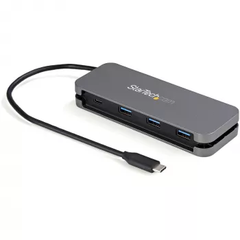 StarTech.com 4-poorts USB C-hub - 3x USB-A/1x USB-C - 5Gbps USB 3.0 Type-C-hub (3.2/3.1 Gen 1) - busgevoed - draagbare USB-C naar USB-A adapter-hub - 28,5 cm (11,2 inch) kabel met kabelmanagement~4-poorts USB C-hub - 3x USB-A/1x USB-C - USB 3.0 Type-C-hub - USB 3.2 Gen 1 (5 Gbit/s) - busgevoed - draagbare USB-C naar USB-A adapter-hub - 11,2 inch (28,5 cm) kabel met kabelmanagement