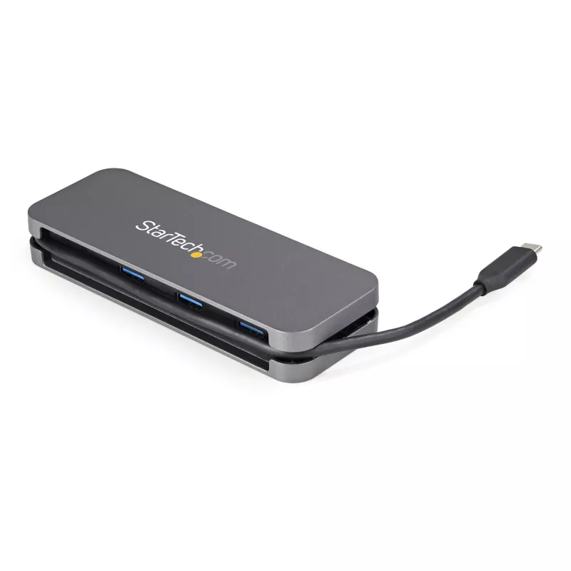 StarTech.com 4-poorts USB C-hub - 3x USB-A/1x USB-C - 5Gbps USB 3.0 Type-C-hub (3.2/3.1 Gen 1) - busgevoed - draagbare USB-C naar USB-A adapter-hub - 28,5 cm (11,2 inch) kabel met kabelmanagement~4-poorts USB C-hub - 3x USB-A/1x USB-C - USB 3.0 Type-C-hub - USB 3.2 Gen 1 (5 Gbit/s) - busgevoed - draagbare USB-C naar USB-A adapter-hub - 11,2 inch (28,5 cm) kabel met kabelmanagement