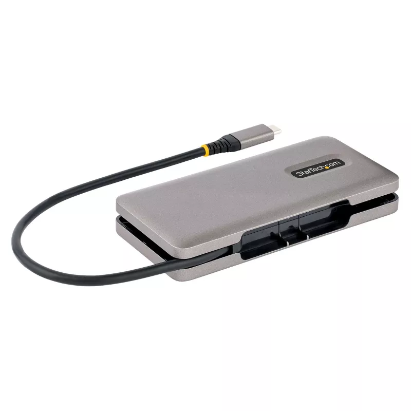 StarTech.com HB31CM1A3CB 4-poorts USB-C-hub, 1x USB-A + 3x USB-C, USB 3.2 Gen 2 10 Gbps, busgevoed, 25 cm (9,8 inch) wrap-around-kabel