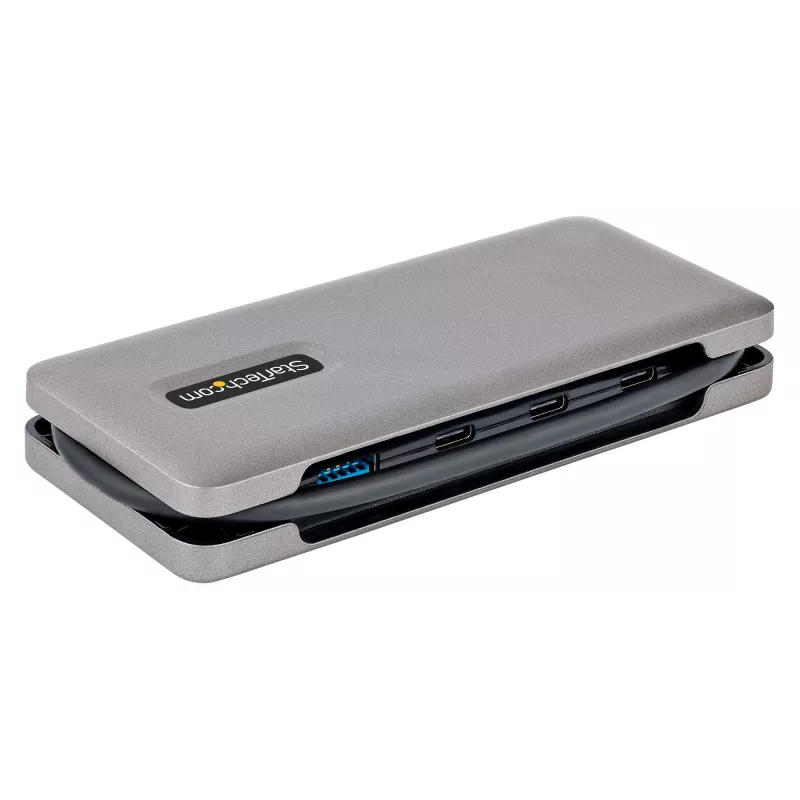StarTech.com HB31CM1A3CB 4-poorts USB-C-hub, 1x USB-A + 3x USB-C, USB 3.2 Gen 2 10 Gbps, busgevoed, 25 cm (9,8 inch) wrap-around-kabel