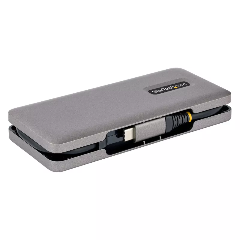 StarTech.com HB31CM1A3CB 4-poorts USB-C-hub, 1x USB-A + 3x USB-C, USB 3.2 Gen 2 10 Gbps, busgevoed, 25 cm (9,8 inch) wrap-around-kabel