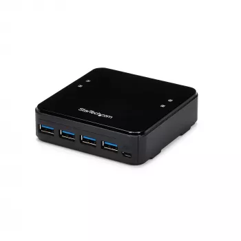 StarTech.com 4-naar-4 USB 3.0-periferie-switchbox, 5 Gbit/s, Micro-USB Type-B, zwart, kunststof, CE, FCC, REACH, 0 - 40 °C