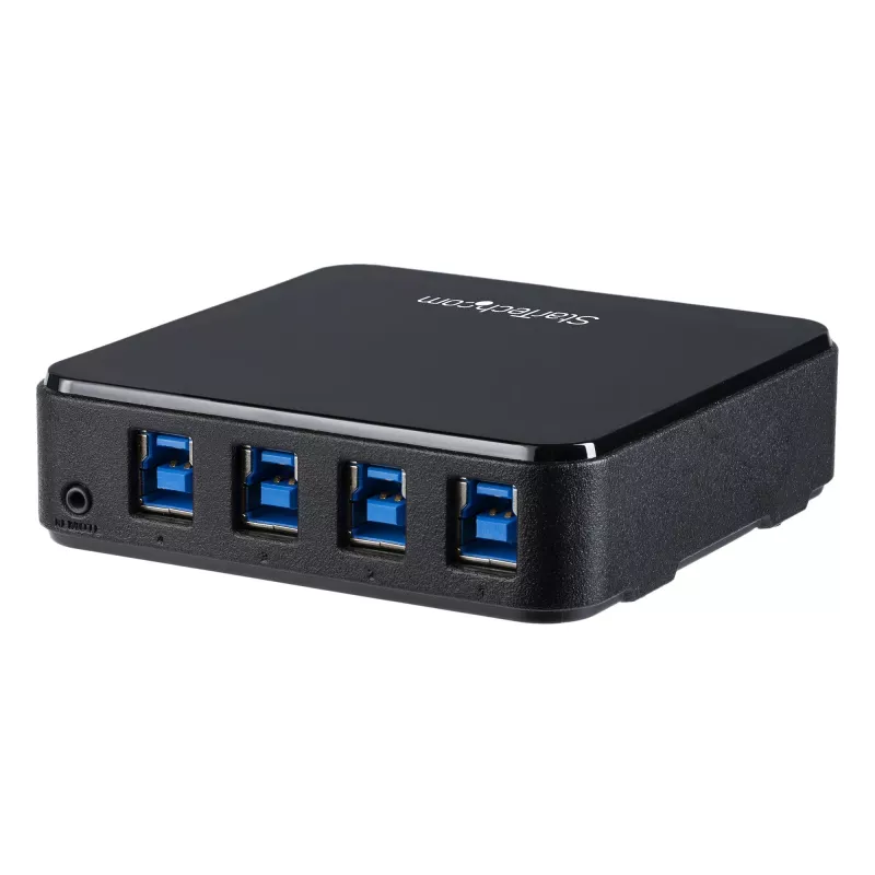 StarTech.com 4-naar-4 USB 3.0-periferie-switchbox, 5 Gbit/s, Micro-USB Type-B, zwart, kunststof, CE, FCC, REACH, 0 - 40 °C