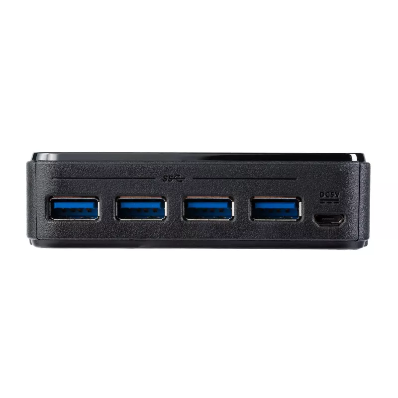 StarTech.com 4-naar-4 USB 3.0-periferie-switchbox, 5 Gbit/s, Micro-USB Type-B, zwart, kunststof, CE, FCC, REACH, 0 - 40 °C