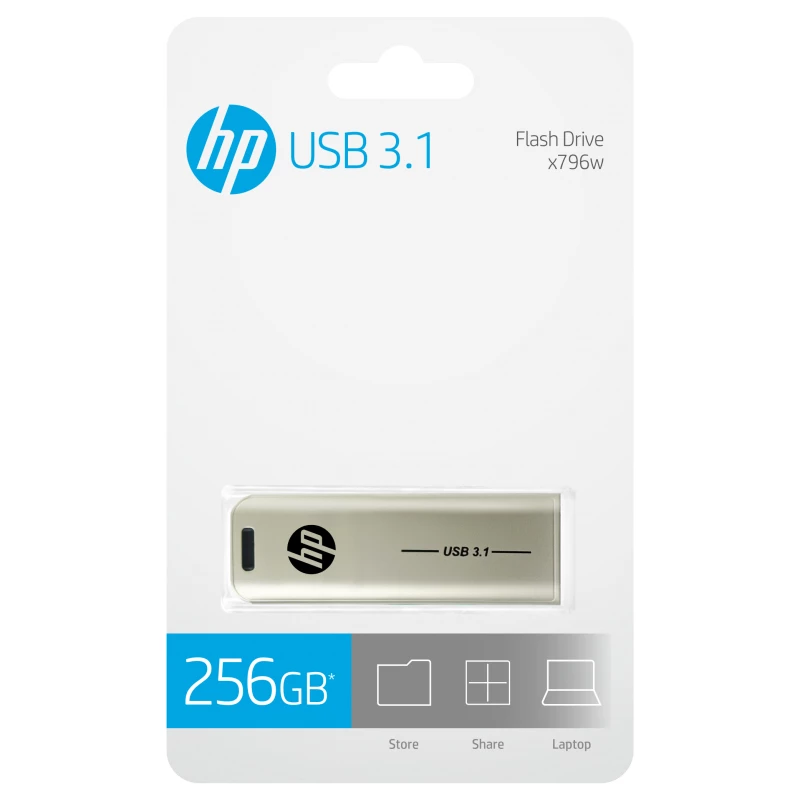 HP x796w USB-flashstation 256 GB USB Type-A 3.2 Gen 1 (3.1 Gen 1) zilver