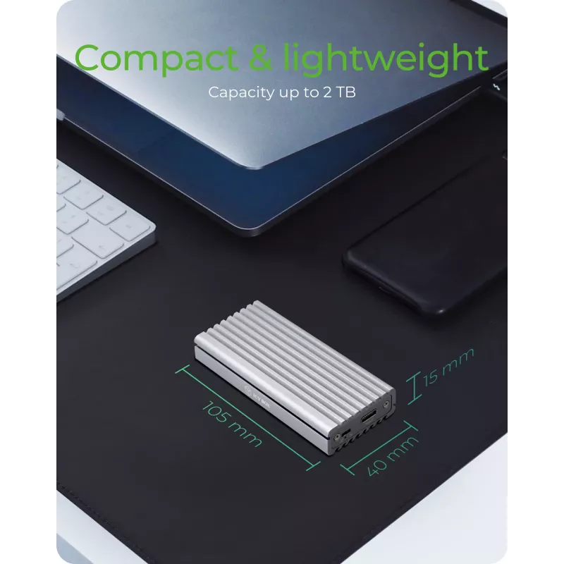 ICY BOX IB-1817Ma-C31 SSD-behuizing zilver M.2