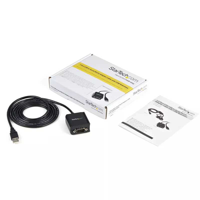 StarTech.com 1-poorts FTDI USB naar serieel RS232-adapterkabel met COM-behoud