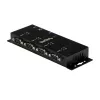 StarTech.com 4-poorts USB naar DB9 RS232 seriële adapter hub – industriële DIN-rail- en wandmontage