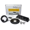 StarTech.com 4-poorts USB naar DB9 RS232 seriële adapter hub – industriële DIN-rail- en wandmontage