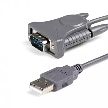 StarTech.com 3ft (91cm) 1-poorts USB naar serieel kabel, DB9/DB25 RS232 naar USB-converter, Prolific, USB naar serieel adapter