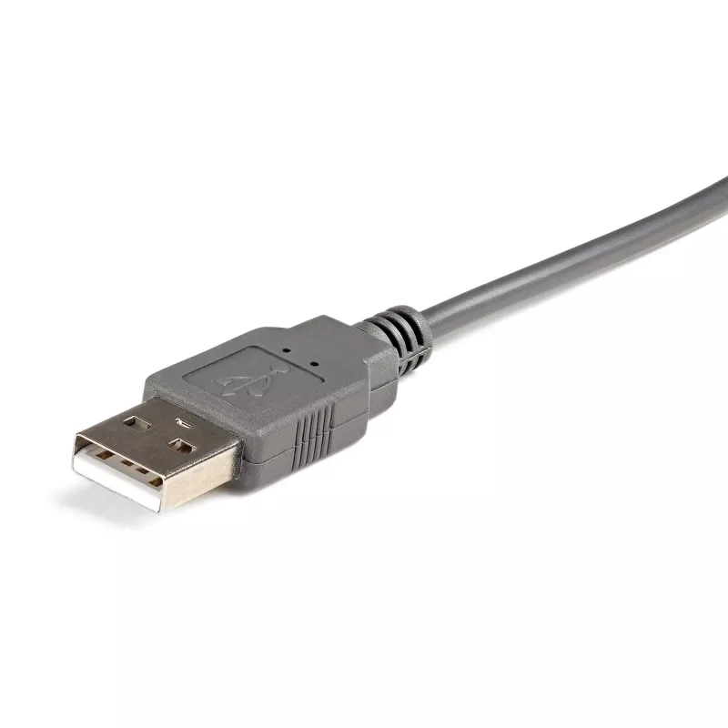 StarTech.com ICUSB232DB25 USB 2.0-naar-serieel RS232-adapterkabel, DB9/DB25, grijs