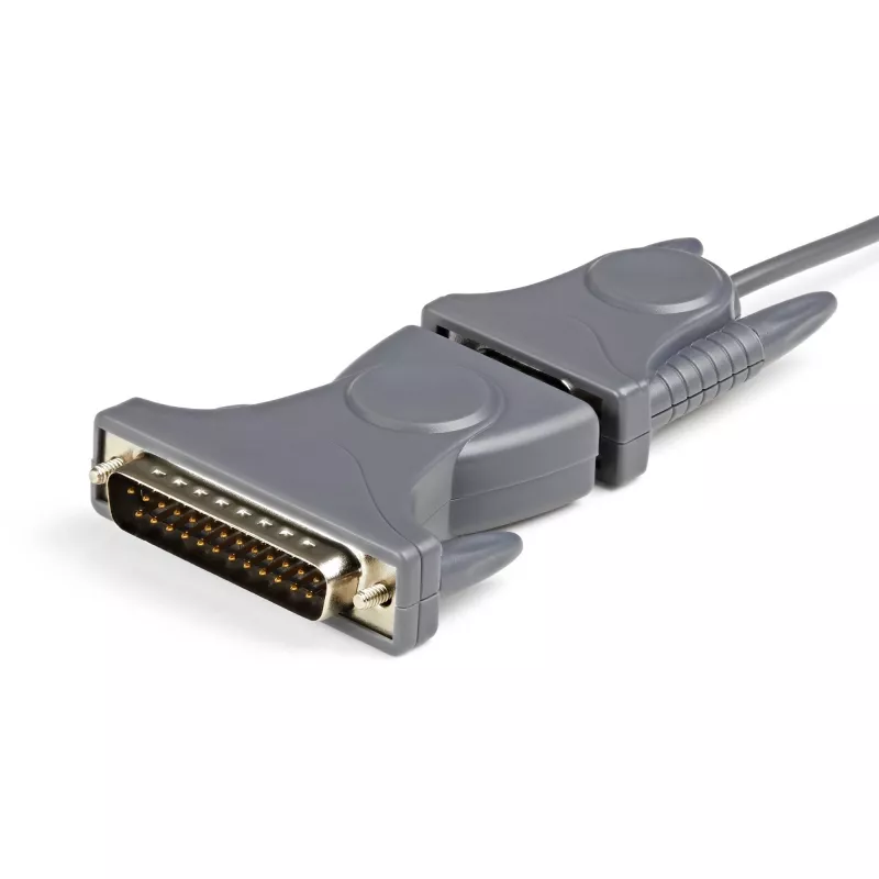 StarTech.com ICUSB232DB25 USB 2.0-naar-serieel RS232-adapterkabel, DB9/DB25, grijs