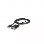 StarTech.com ICUSB232FTN 1-poorts USB-naar-nulmodem RS232 DB9 serieel DCE-adapterkabel, FTDI, USB 2.0, zwart
