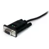 StarTech.com ICUSB232FTN 1-poorts USB-naar-nulmodem RS232 DB9 serieel DCE-adapterkabel, FTDI, USB 2.0, zwart
