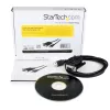 StarTech.com ICUSB232FTN 1-poorts USB-naar-nulmodem RS232 DB9 serieel DCE-adapterkabel, FTDI, USB 2.0, zwart