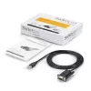 StarTech.com ICUSB232FTN 1-poorts USB-naar-nulmodem RS232 DB9 serieel DCE-adapterkabel, FTDI, USB 2.0, zwart