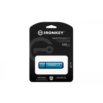 Kingston Technology IronKey 128 GB Vault Privacy 50 AES-256 versleuteld, FIPS 197
