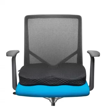 Kensington Premium Cool-Gel zitkussen, zitkussen, memory foam, stoel, zwart, effen, rits