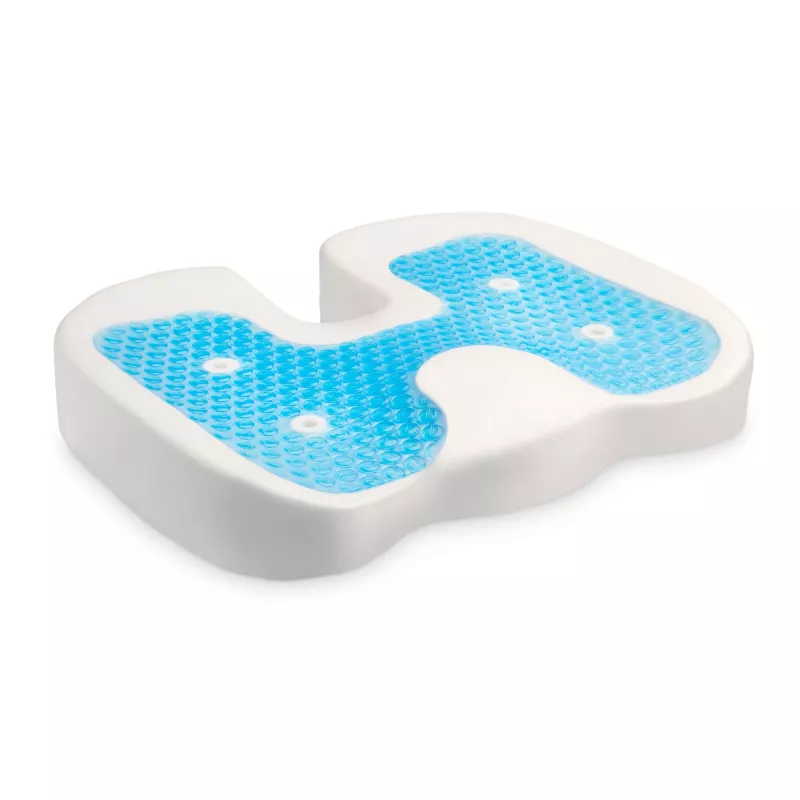 Kensington Premium Cool-Gel zitkussen, zitkussen, memory foam, stoel, zwart, effen, rits