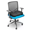 Kensington Premium Cool-Gel zitkussen, zitkussen, memory foam, stoel, zwart, effen, rits