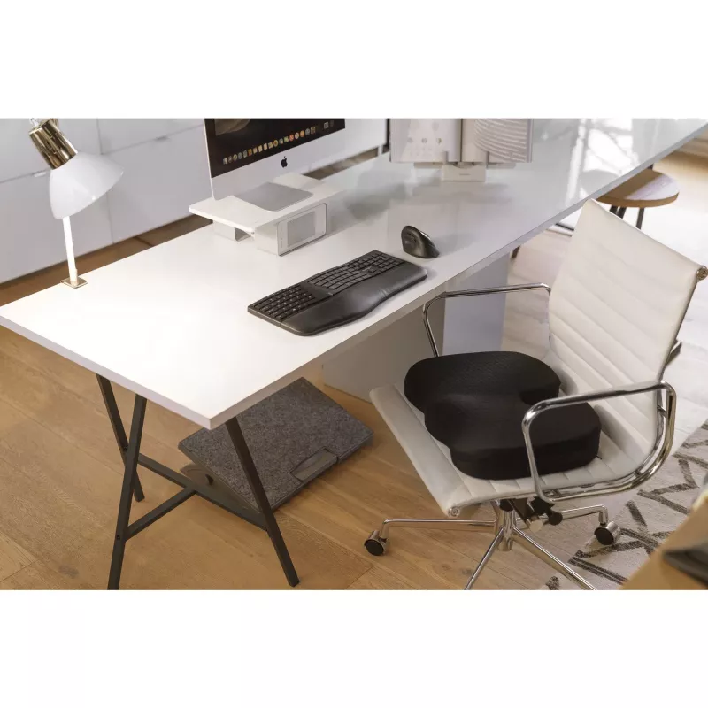 Kensington Premium Cool-Gel zitkussen, zitkussen, memory foam, stoel, zwart, effen, rits