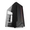 PC-behuizing KRUX Astro Cube zwart — cube-chassis, ondersteunt Micro ATX/Mini-ITX, 1× 3,5 inch + 2× 2,5 inch bays, zijvenster, max. voeding 28 cm, max. koelerhoogte 136 mm
