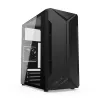 PC-behuizing KRUX Astro Cube zwart — cube-chassis, ondersteunt Micro ATX/Mini-ITX, 1× 3,5 inch + 2× 2,5 inch bays, zijvenster, max. voeding 28 cm, max. koelerhoogte 136 mm
