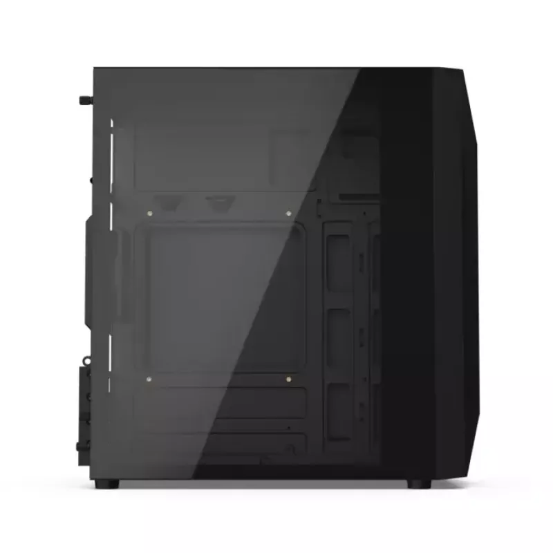 PC-behuizing KRUX Astro Cube zwart — cube-chassis, ondersteunt Micro ATX/Mini-ITX, 1× 3,5 inch + 2× 2,5 inch bays, zijvenster, max. voeding 28 cm, max. koelerhoogte 136 mm