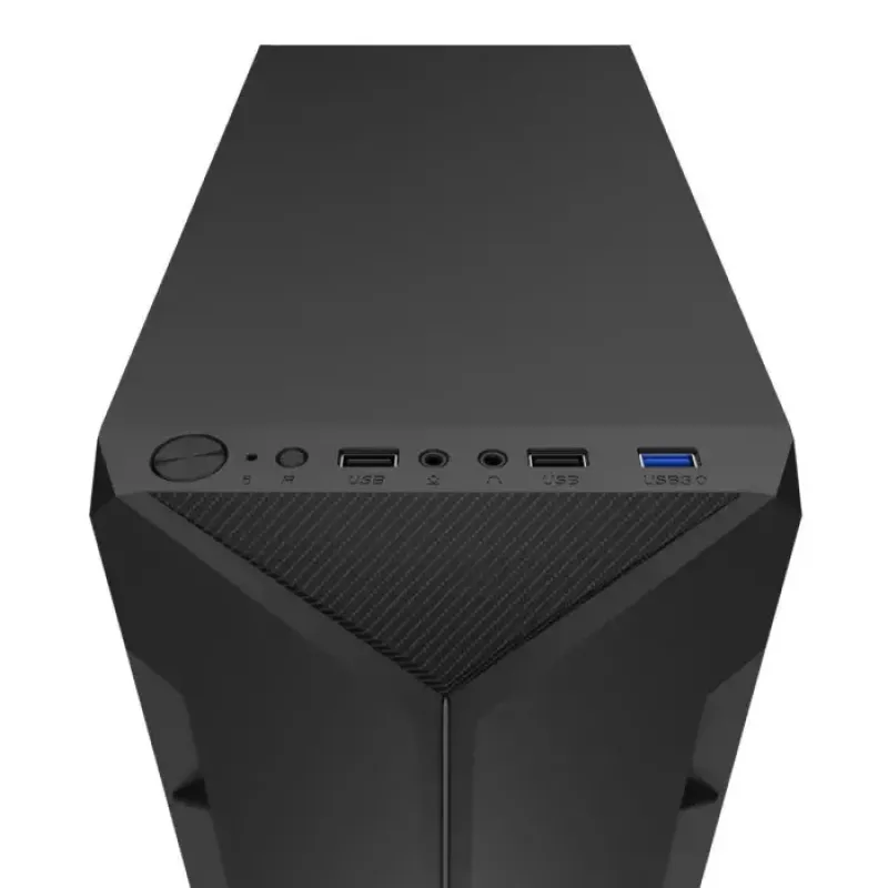 PC-behuizing KRUX Astro Cube zwart — cube-chassis, ondersteunt Micro ATX/Mini-ITX, 1× 3,5 inch + 2× 2,5 inch bays, zijvenster, max. voeding 28 cm, max. koelerhoogte 136 mm