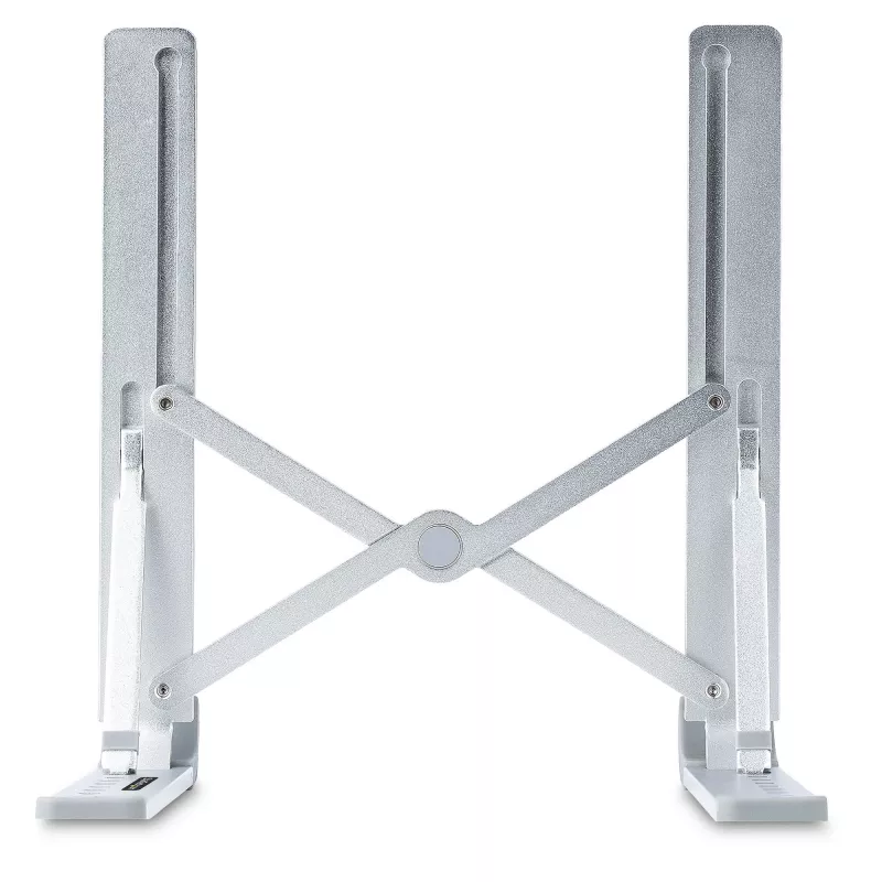 StarTech.com opvouwbare laptopstandaard, draagbare in hoogte verstelbare ergonomische laptopstandaard, geventileerd aluminium frame draagt 10 kg, kantelbaar/verhoogd/gehoekt voor laptop/tablet, opvouwbaar ontwerp