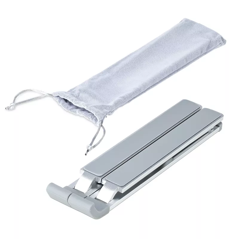 StarTech.com opvouwbare laptopstandaard, draagbare in hoogte verstelbare ergonomische laptopstandaard, geventileerd aluminium frame draagt 10 kg, kantelbaar/verhoogd/gehoekt voor laptop/tablet, opvouwbaar ontwerp