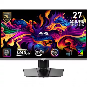 MSI MAG 272UP QD-OLED X24 computermonitor 67,3 cm (26,5 inch) 3840 x 2160 pixels 4K Ultra HD zwart