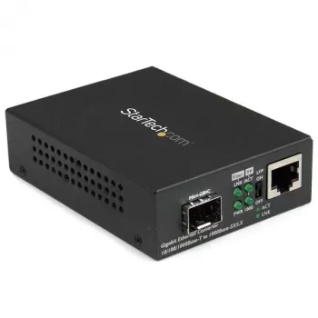 StarTech.com Gigabit Ethernet glasvezel mediaconverter met open SFP-slot
