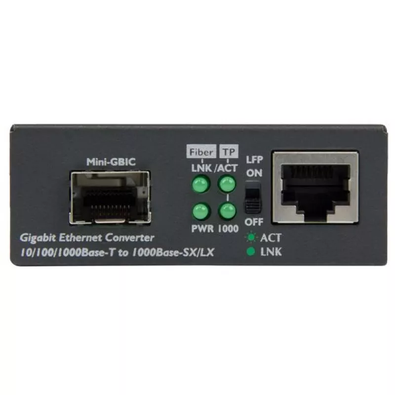 StarTech.com Gigabit Ethernet glasvezel mediaconverter met open SFP-slot