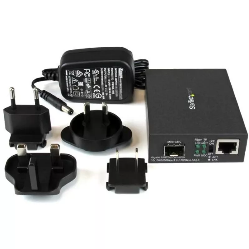 StarTech.com Gigabit Ethernet glasvezel mediaconverter met open SFP-slot