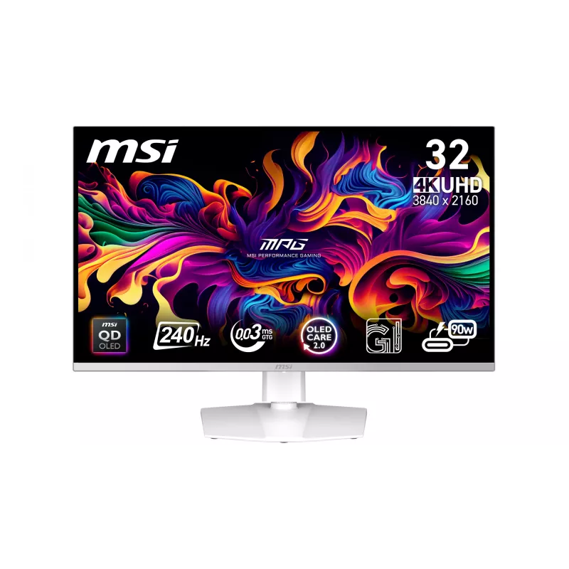 MSI MPG 321URXW QD-OLED computermonitor 80 cm (31,5 inch) 3840 x 2160 pixel 4K Ultra HD wit