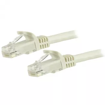 StarTech.com 3 m CAT6 ethernetkabel – wit – CAT-6-gigabit-ethernetkabel – 250MHz 100W PoE RJ45 UTP netwerk-/patchkabel, snagless met trekontlasting, individueel getest