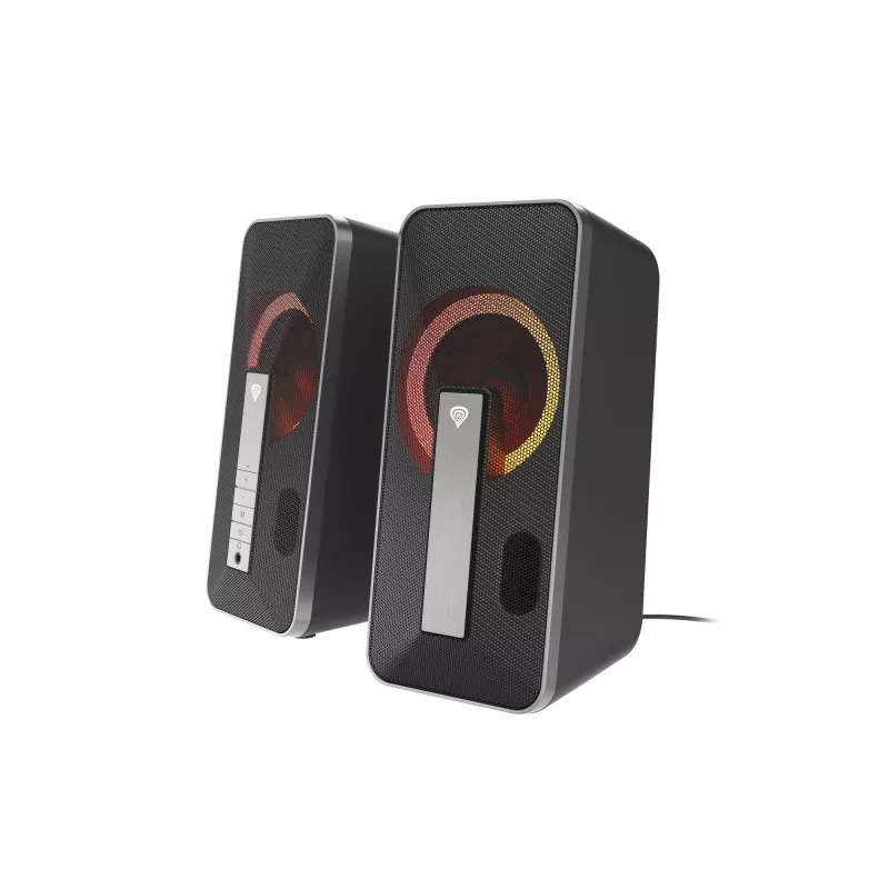 GENESIS Helium 100 BT RGB-luidsprekerset 10 W pc/laptop zwart, zilver 2.0-kanalen Bluetooth
