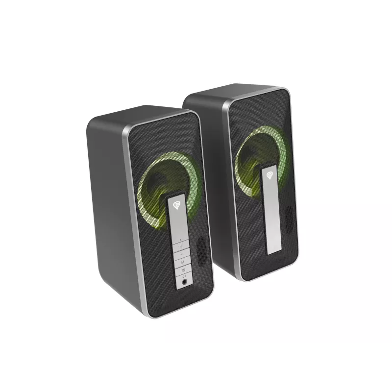 GENESIS Helium 100 BT RGB-luidsprekerset 10 W pc/laptop zwart, zilver 2.0-kanalen Bluetooth