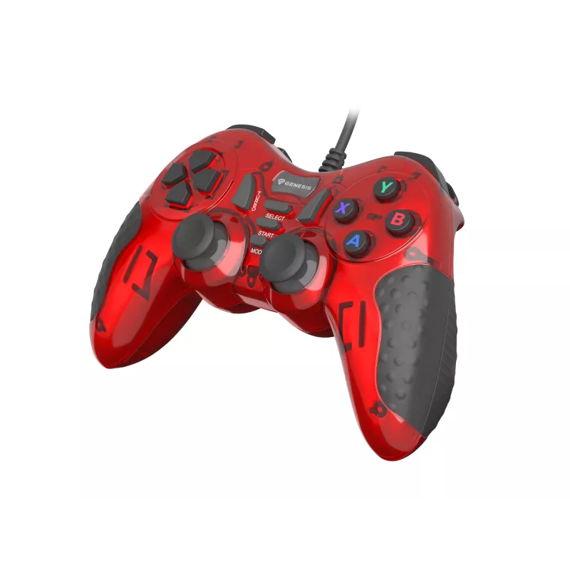 GENESIS MANGAN 200 rood USB 2.0 gamepad analoog / digitaal pc