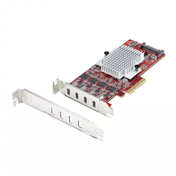 StarTech.com 4-poorts USB Type-C PCIe-kaart, USB 3.2 10Gbps, USB-C PCI Express-uitbreidingskaart, 4x onafhankelijke USB-controllers, Windows/Linux/macOS, TAA-conform