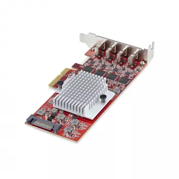 StarTech.com 4-poorts USB Type-C PCIe-kaart, USB 3.2 10Gbps, USB-C PCI Express-uitbreidingskaart, 4x onafhankelijke USB-controllers, Windows/Linux/macOS, TAA-conform