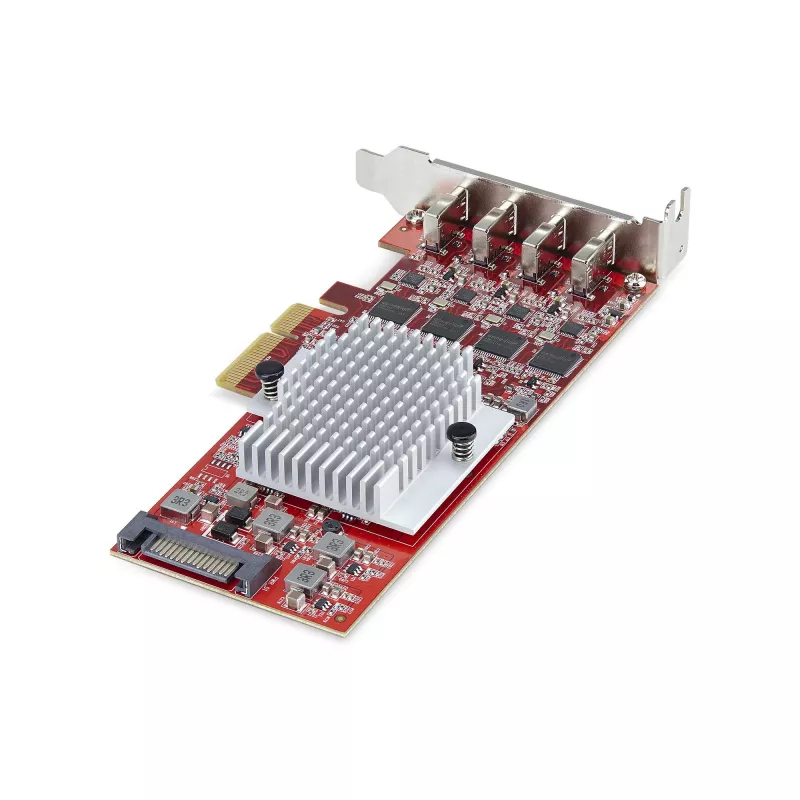 StarTech.com 4-poorts USB Type-C PCIe-kaart, USB 3.2 10Gbps, USB-C PCI Express-uitbreidingskaart, 4x onafhankelijke USB-controllers, Windows/Linux/macOS, TAA-conform