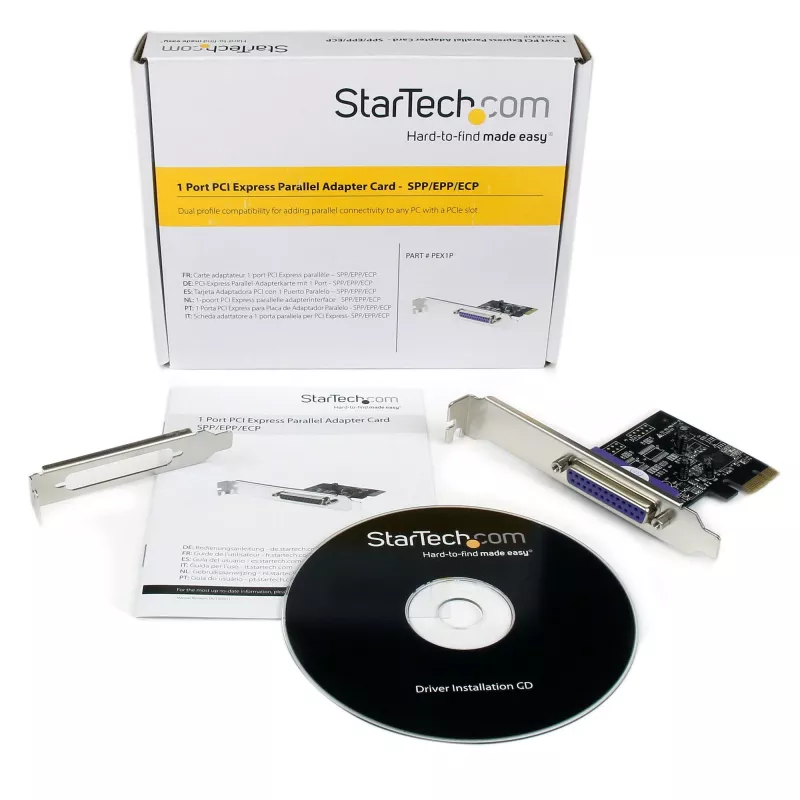 StarTech.com 1-poorts parallel PCIe-kaart - PCI Express naar parallel DB25-adapterkaart - desktop uitbreiding LPT-controller voor printer, scanner & plotter - SPP/ECP - standard/low profile