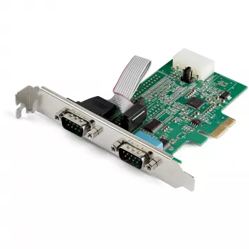 StarTech.com 2-poorts PCI Express RS232 seriële adapter - PCIe RS232 seriële hostcontroller - PCIe naar dual serieel DB9-kaart - 16950 UART - uitbreidingskaart - Windows & Linux