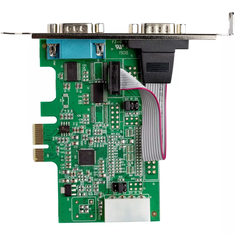 StarTech.com 2-poorts PCI Express RS232 seriële adapter - PCIe RS232 seriële hostcontroller - PCIe naar dual serieel DB9-kaart - 16950 UART - uitbreidingskaart - Windows & Linux