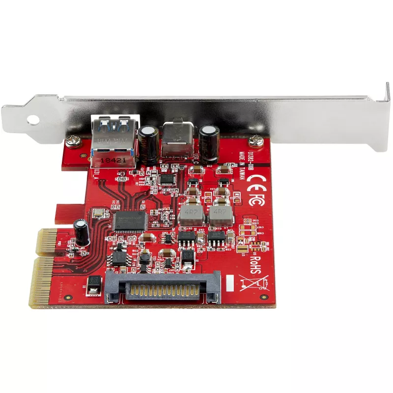 StarTech.com 2-poorts 10Gbps USB-A & USB-C PCIe-kaart – USB 3.2 Gen 2 PCI Express Type-C/A hostcontroller-kaartadapter – USB 3.2 Gen 2x1 PCIe-uitbreidingskaart – Windows, macOS, Linux