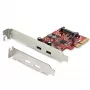 StarTech.com 2-poorts USB 3.2 Gen 2 PCIe-kaart, USB-C 10Gbps SuperSpeed PCI Express 3.0 x4 controllerkaart, USB Type-C-adapterkaart, alleen data, Windows/macOS/Linux, TAA